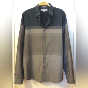 EXPRESS Gradient Long-Sleeve Button-up
